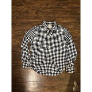 American Eagle Mens Athletic Fit Long Sleeve Blue White Plaid Shirt Sz:M